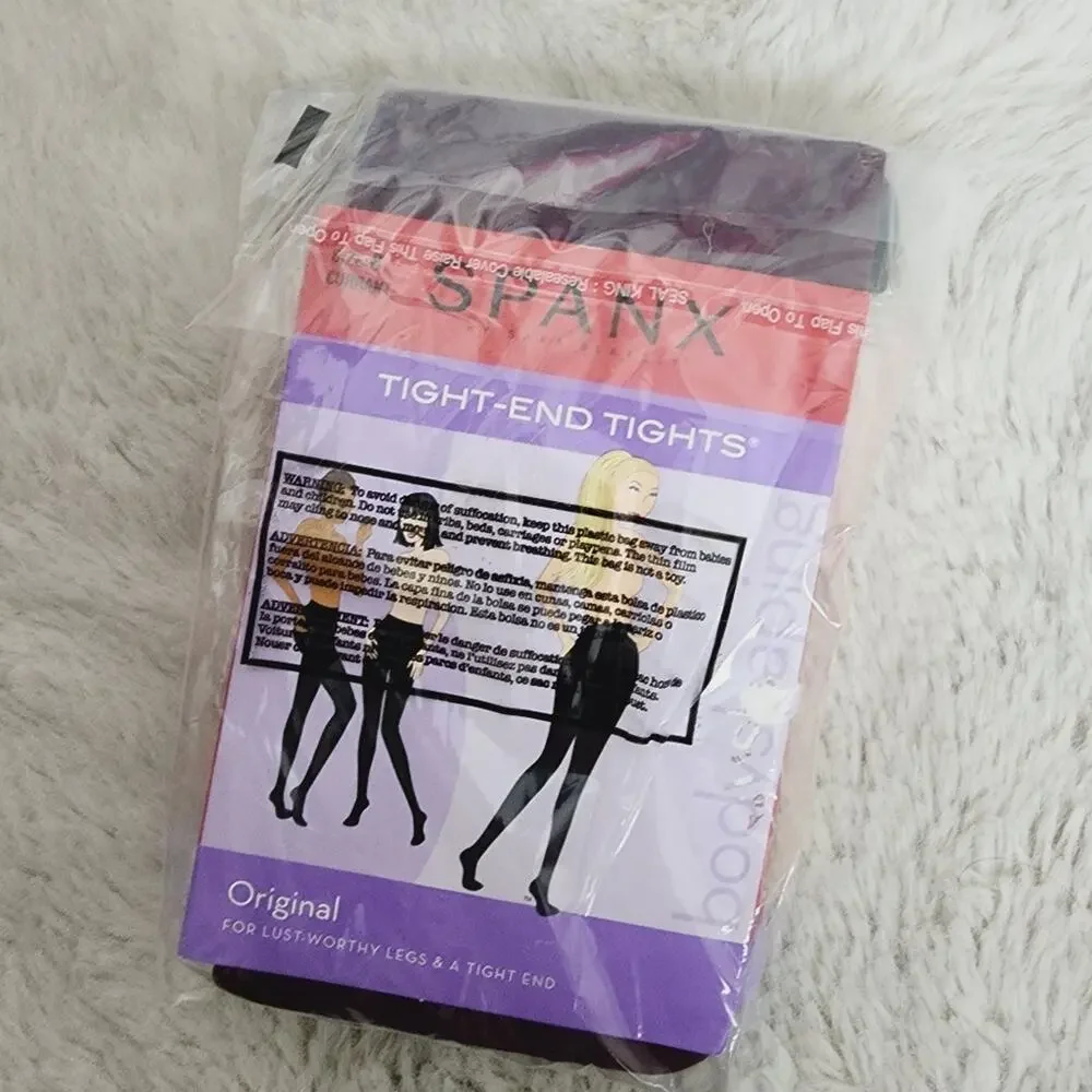 Spanx Tight End Opaque Body Shaping Tights Currant Purple Size B NWT
